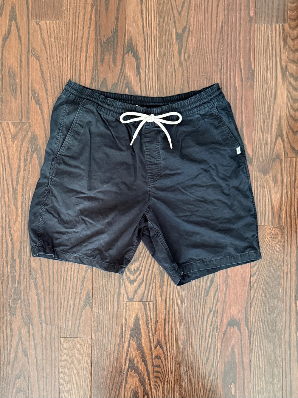 Vans Washed Black Drawstring Canvas Shorts